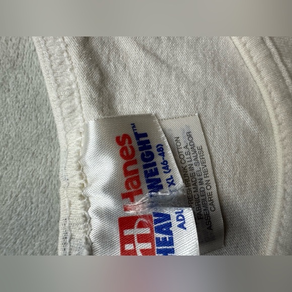 Hanes Heavyweight White Cotton Tee vintage sturgis - Picture 4 of 5